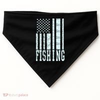 Fishing USA Flag USA-Made Doggie Bandana thumb 0