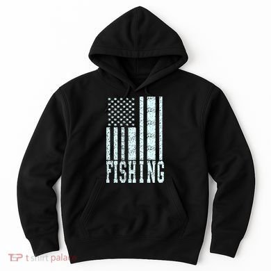 Fishing USA Flag Hoodie