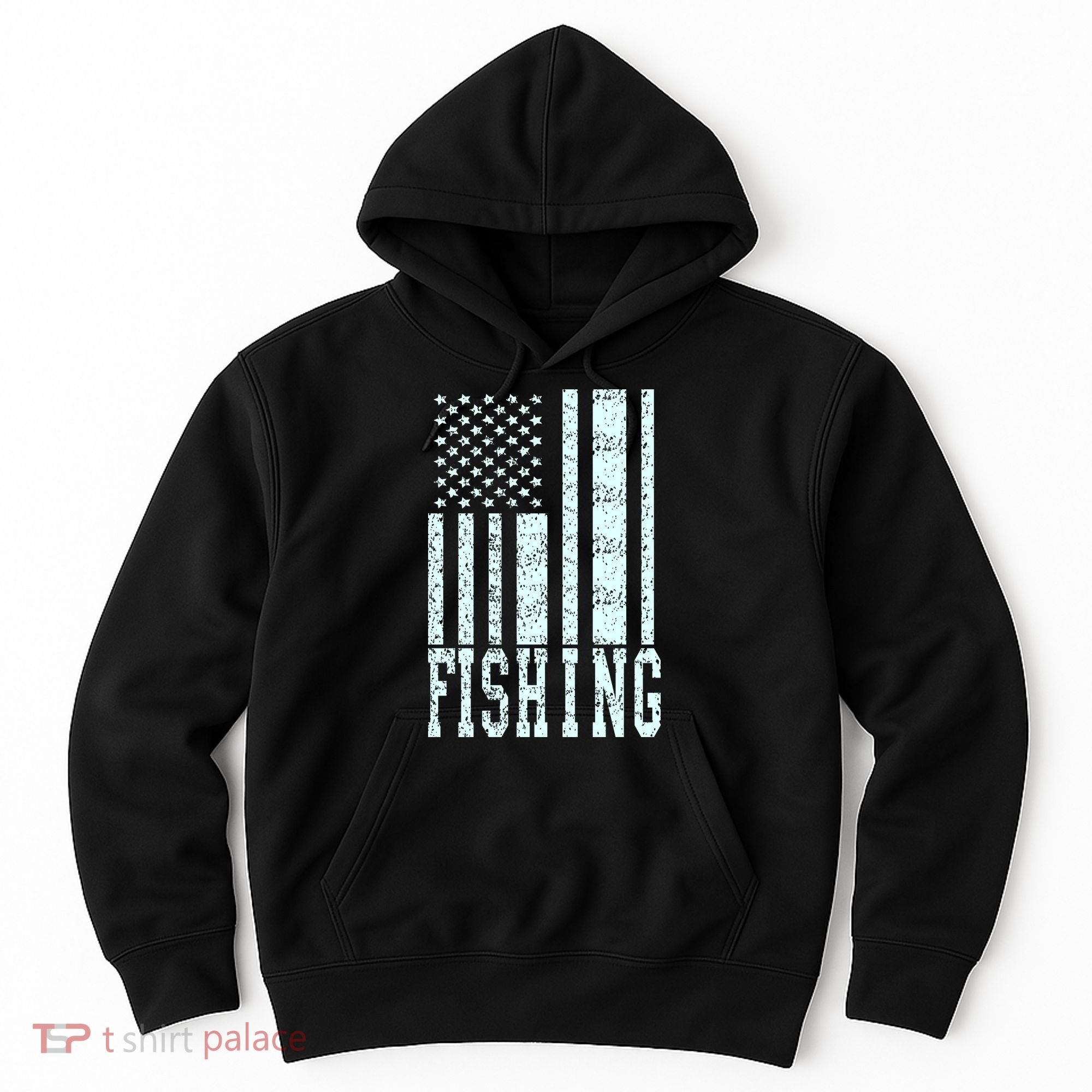 Fishing USA Flag Hoodie