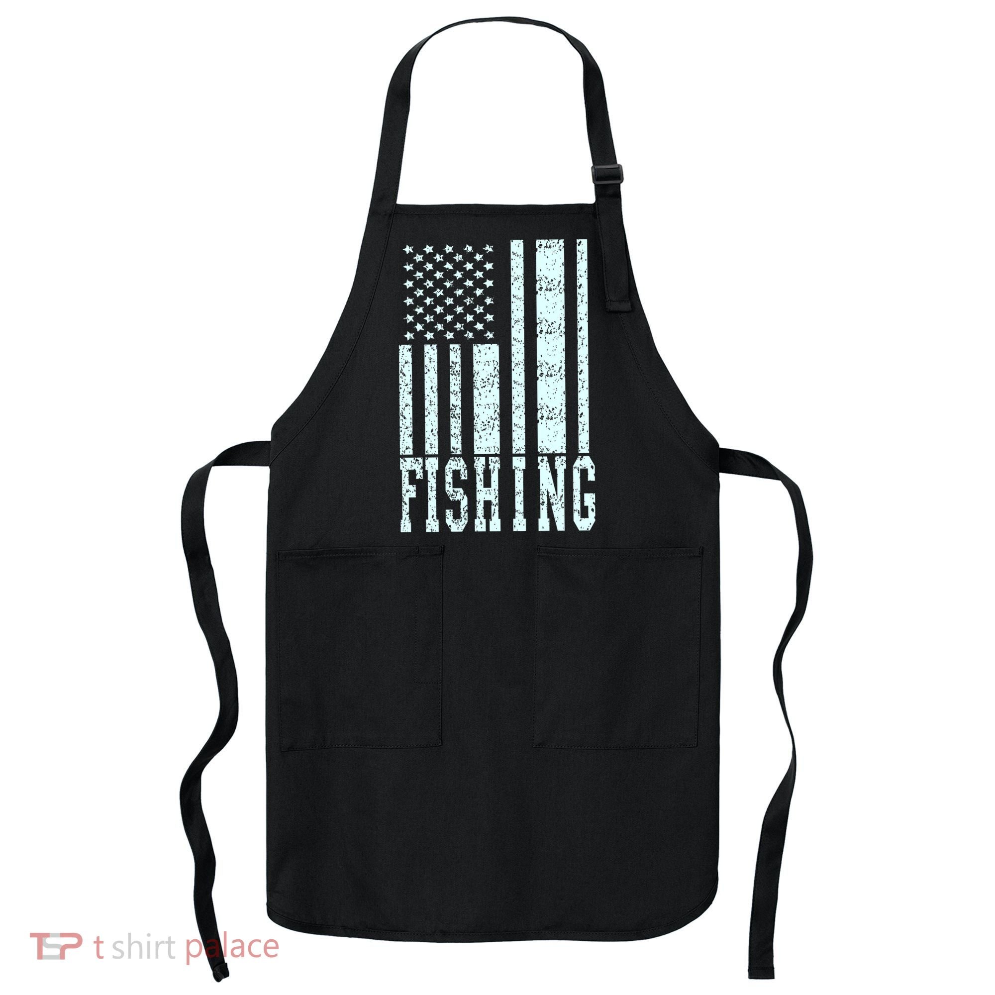 Fishing USA Flag Apron