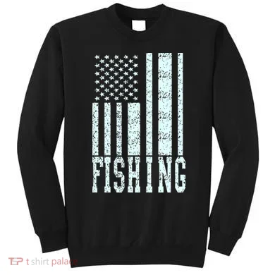 Fishing USA Flag Sweatshirt