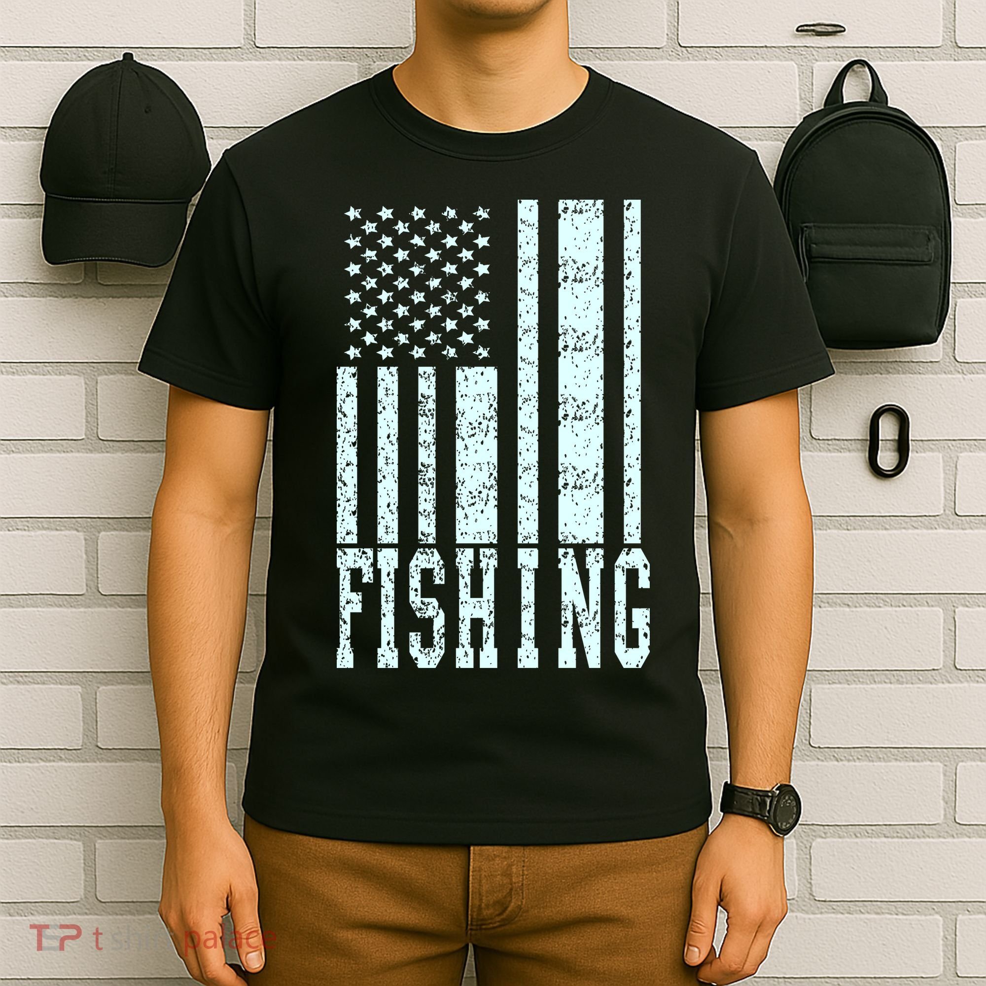 Fishing USA Flag T-Shirt