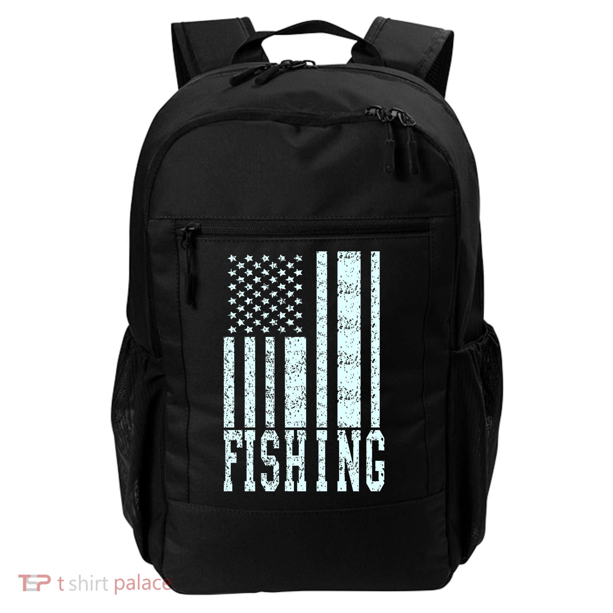 Fishing USA Flag Backpack