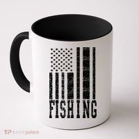 Fishing USA Flag Coffee Mug thumb 0