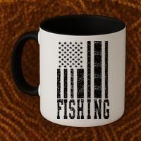 Fishing USA Flag Coffee Mug thumb 2