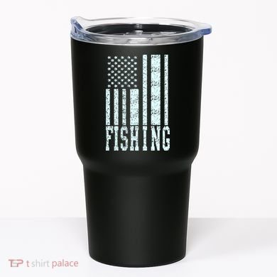 Fishing USA Flag Tumbler