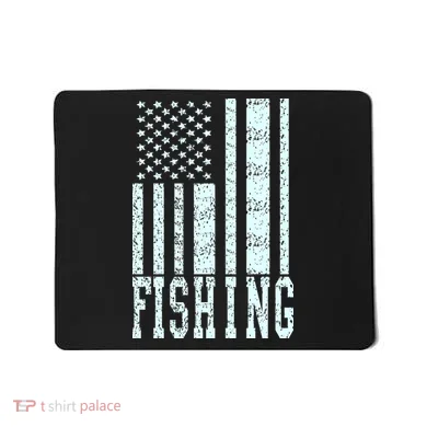 Fishing USA Flag Mousepad