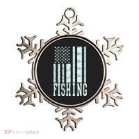 Fishing USA Flag Ornament thumb 0