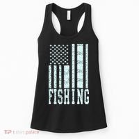 Fishing USA Flag Women's Tank Top thumb 0