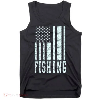 Fishing USA Flag Tank Top