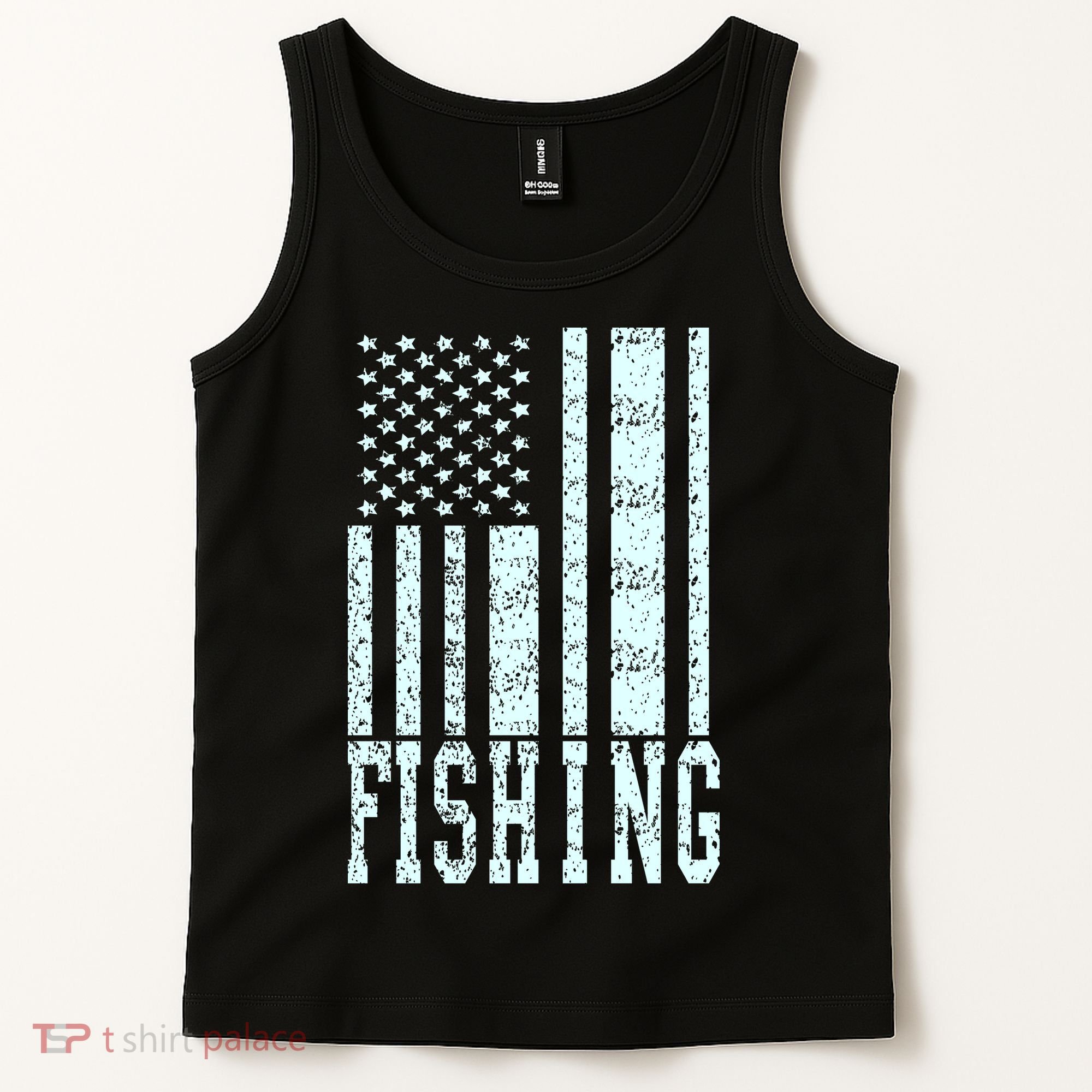 Fishing USA Flag Tank Top