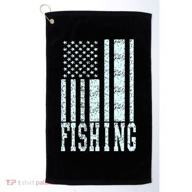 Fishing USA Flag Golf Towel