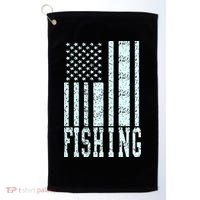 Fishing USA Flag Golf Towel thumb 0