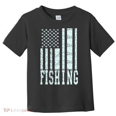 Fishing USA Flag Toddler T-Shirt