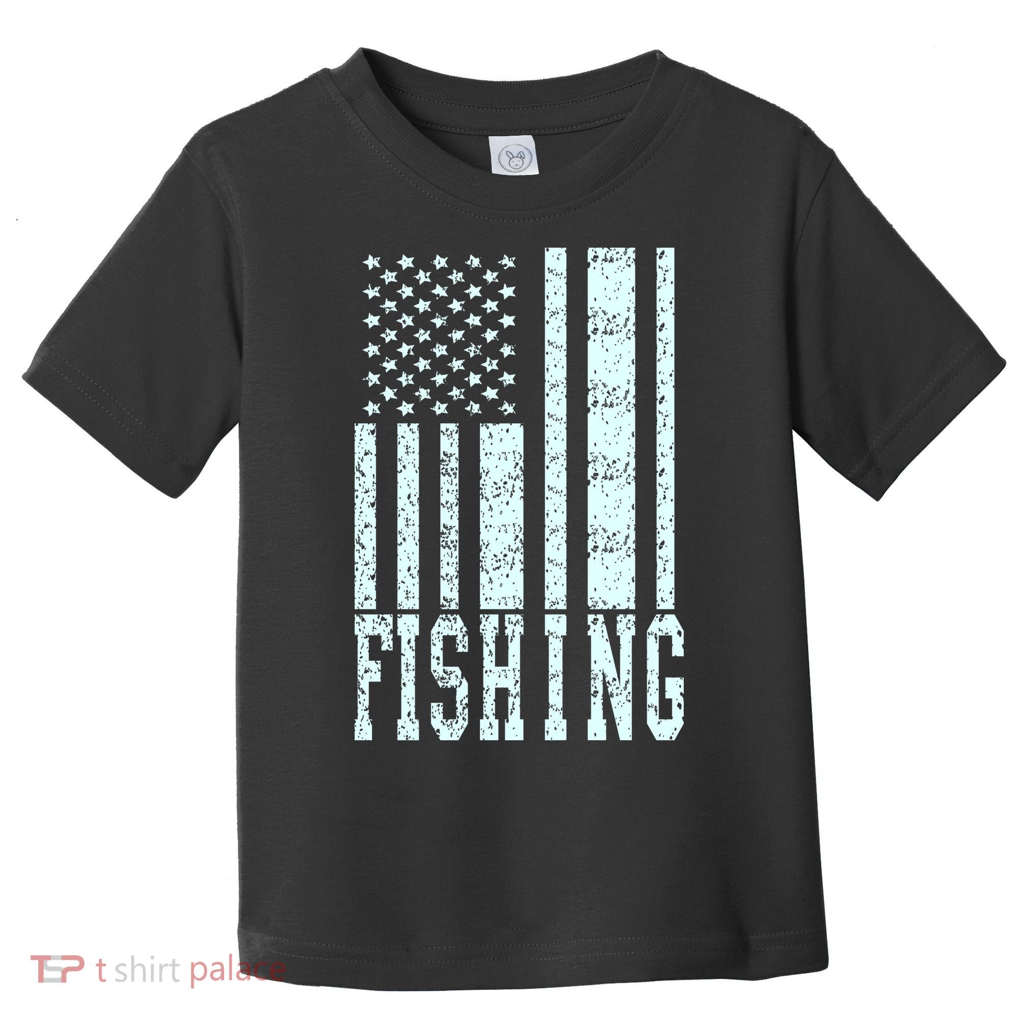 Fishing USA Flag Toddler T-Shirt
