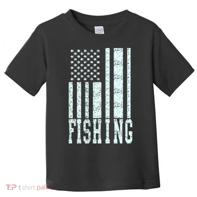 Fishing USA Flag Toddler T-Shirt