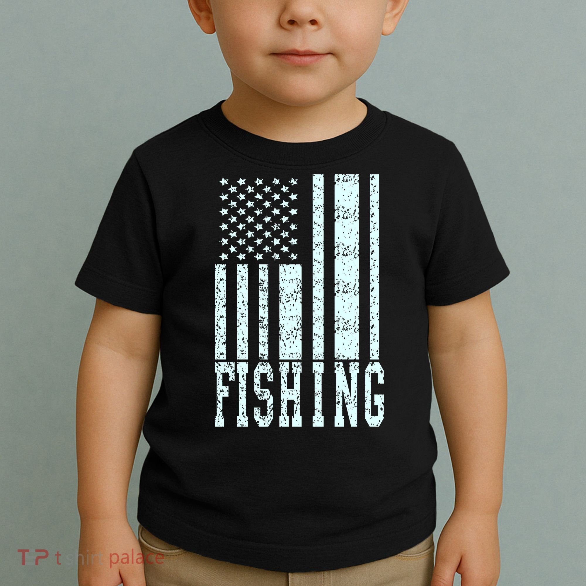 Fishing USA Flag Toddler T-Shirt