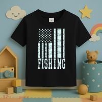 Fishing USA Flag Toddler T-Shirt thumb 3