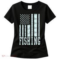 Fishing USA Flag Women's T-Shirt thumb 0