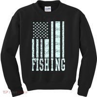 Fishing USA Flag Kids Sweatshirt thumb 0
