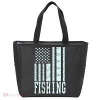 Fishing USA Flag Tote Bag thumb 0