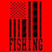 Fishing USA Flag Santa Hat thumb 1