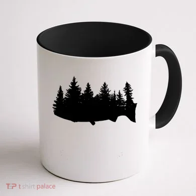 Fishing Wilderness Coffee Mug back