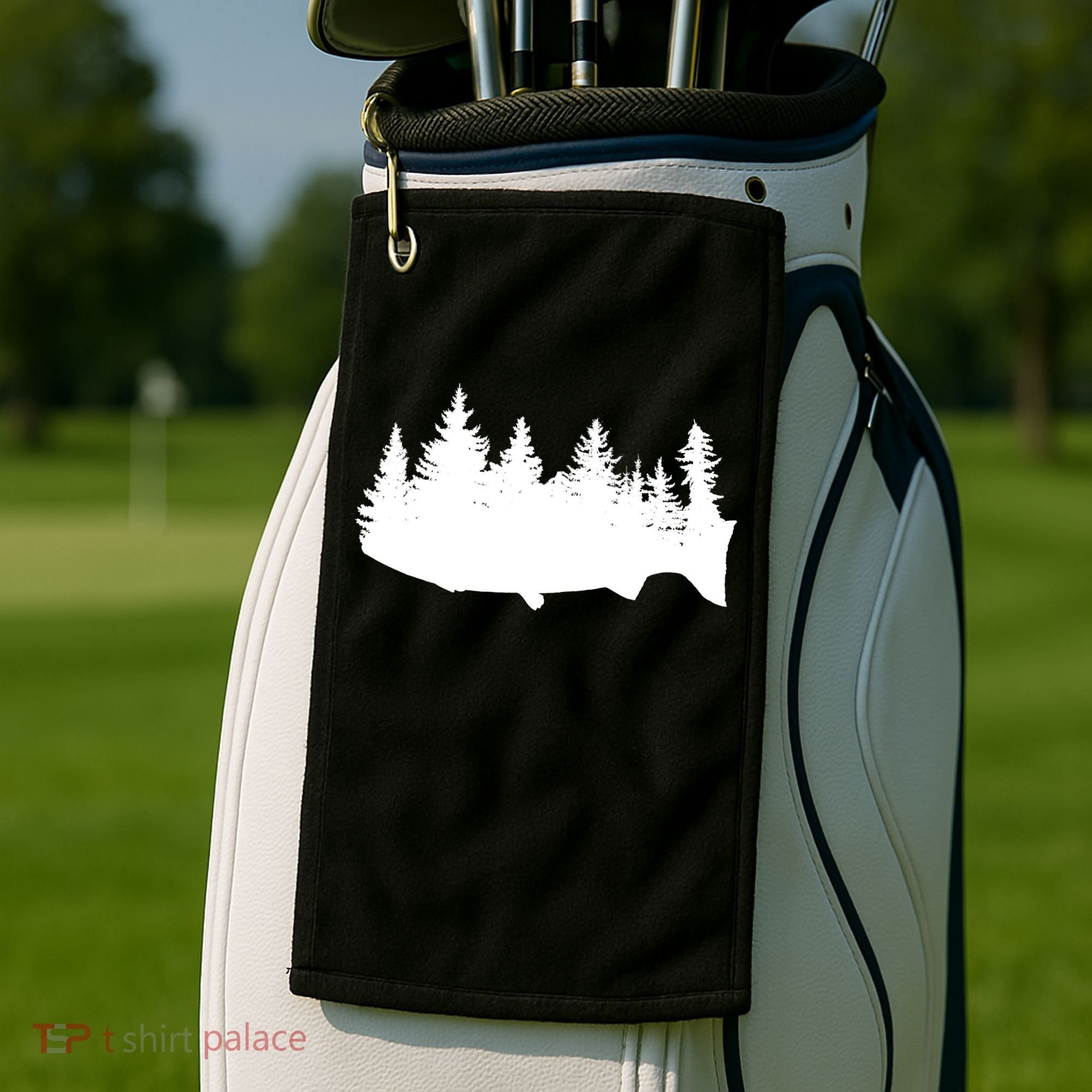 Fishing Wilderness Golf Towel
