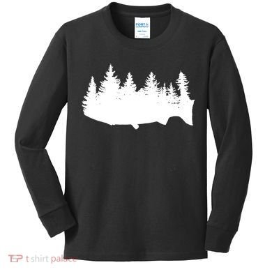 Fishing Wilderness Kids Long Sleeve Shirt