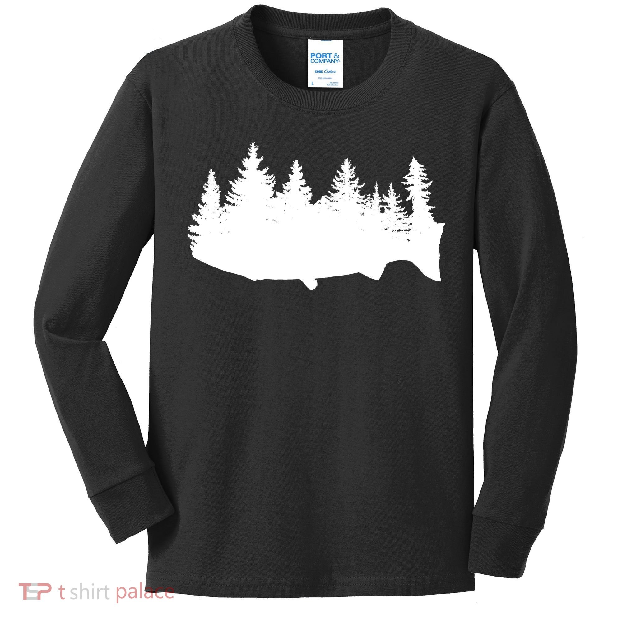 Fishing Wilderness Kids Long Sleeve Shirt