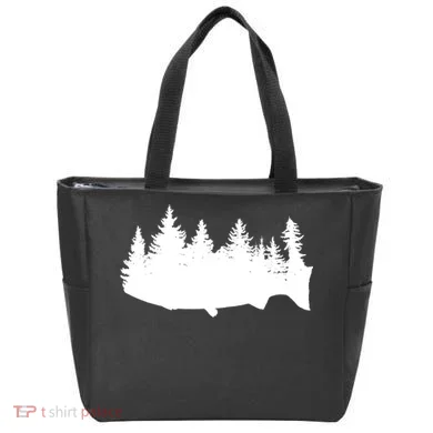 Fishing Wilderness Tote Bag