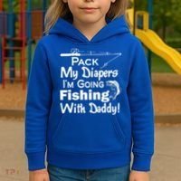 Fishing With Daddy Kids Hoodie thumb 3