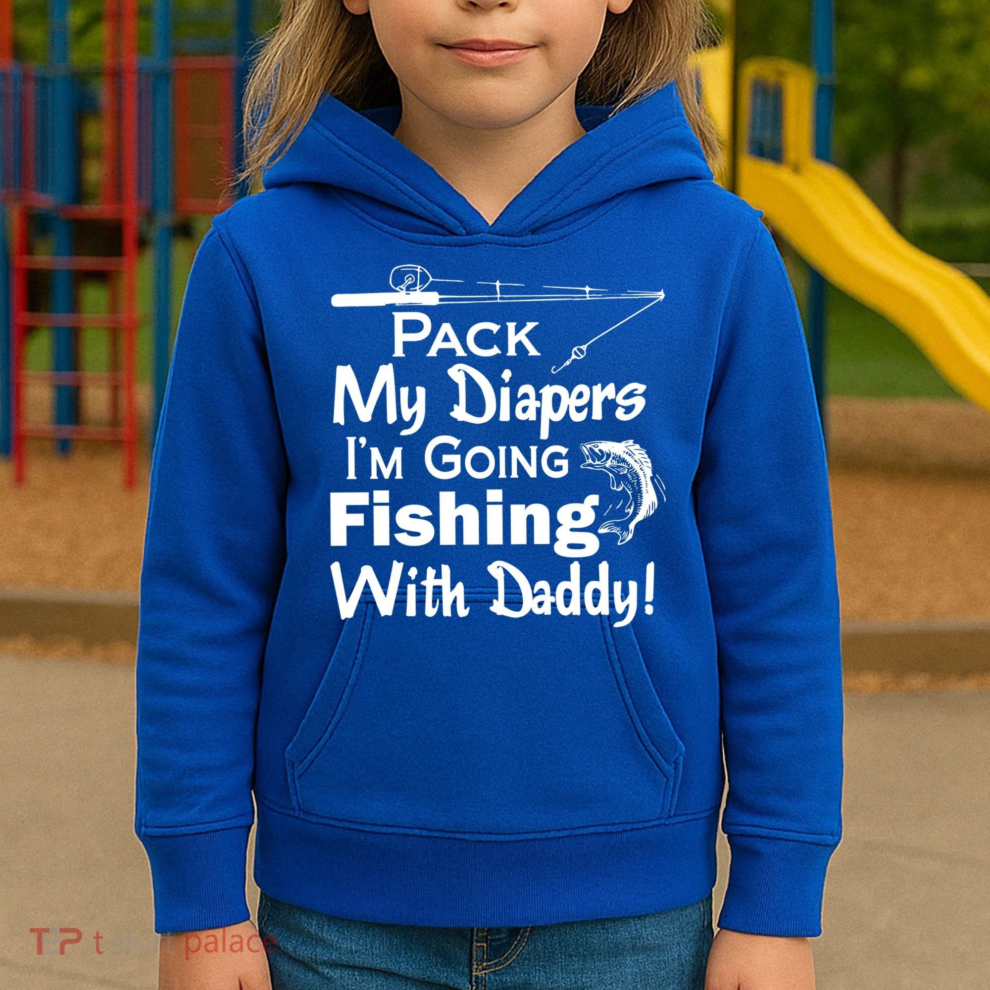 Fishing With Daddy Kids Hoodie
