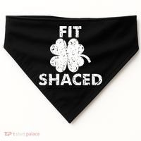 Fit Shaced Funny St. Patrick's Day Irish Clover Beer Drinking USA-Made Doggie Bandana thumb 0