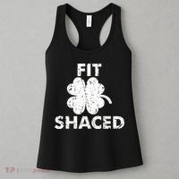 Fit Shaced Funny St. Patrick's Day Irish Clover Beer Drinking Women's Tank Top thumb 3