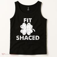 Fit Shaced Funny St. Patrick's Day Irish Clover Beer Drinking Tank Top thumb 2