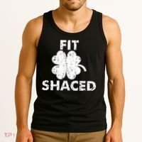 Fit Shaced Funny St. Patrick's Day Irish Clover Beer Drinking Tank Top thumb 3