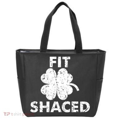 Fit Shaced Funny St. Patrick's Day Irish Clover Beer Drinking Tote Bag