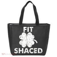 Fit Shaced Funny St. Patrick's Day Irish Clover Beer Drinking Tote Bag thumb 0