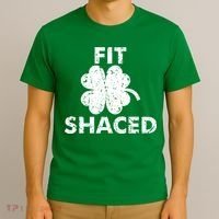 Fit Shaced Funny St. Patrick's Day Irish Clover Beer Drinking T-Shirt thumb 3