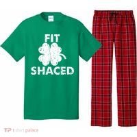 Fit Shaced Funny St. Patrick's Day Irish Clover Beer Drinking Pajama Set thumb 0