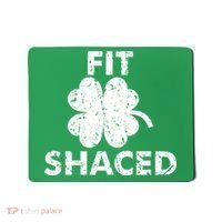 Fit Shaced Funny St. Patrick's Day Irish Clover Beer Drinking Mousepad thumb 0