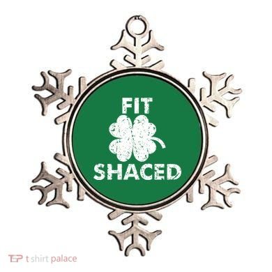 Fit Shaced Funny St. Patrick's Day Irish Clover Beer Drinking Ornament