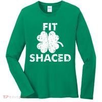 Fit Shaced Funny St. Patrick's Day Irish Clover Beer Drinking Women's Long Sleeve Shirt thumb 0