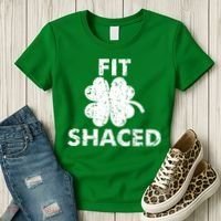Fit Shaced Funny St. Patrick's Day Irish Clover Beer Drinking Women's T-Shirt thumb 3