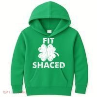 Fit Shaced Funny St. Patrick's Day Irish Clover Beer Drinking Kids Hoodie thumb 0