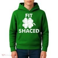 Fit Shaced Funny St. Patrick's Day Irish Clover Beer Drinking Kids Hoodie thumb 4