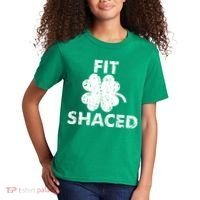 Fit Shaced Funny St. Patrick's Day Irish Clover Beer Drinking Kids T-Shirt thumb 2