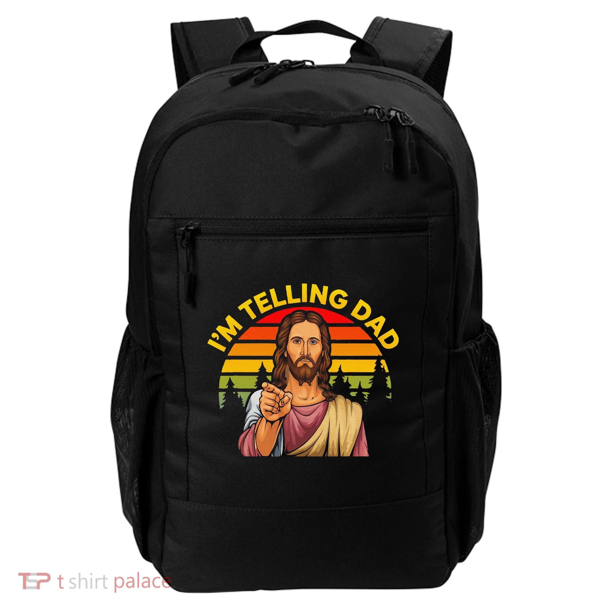 Funny IM Telling Dad Religious Christian Jesus Meme Backpack