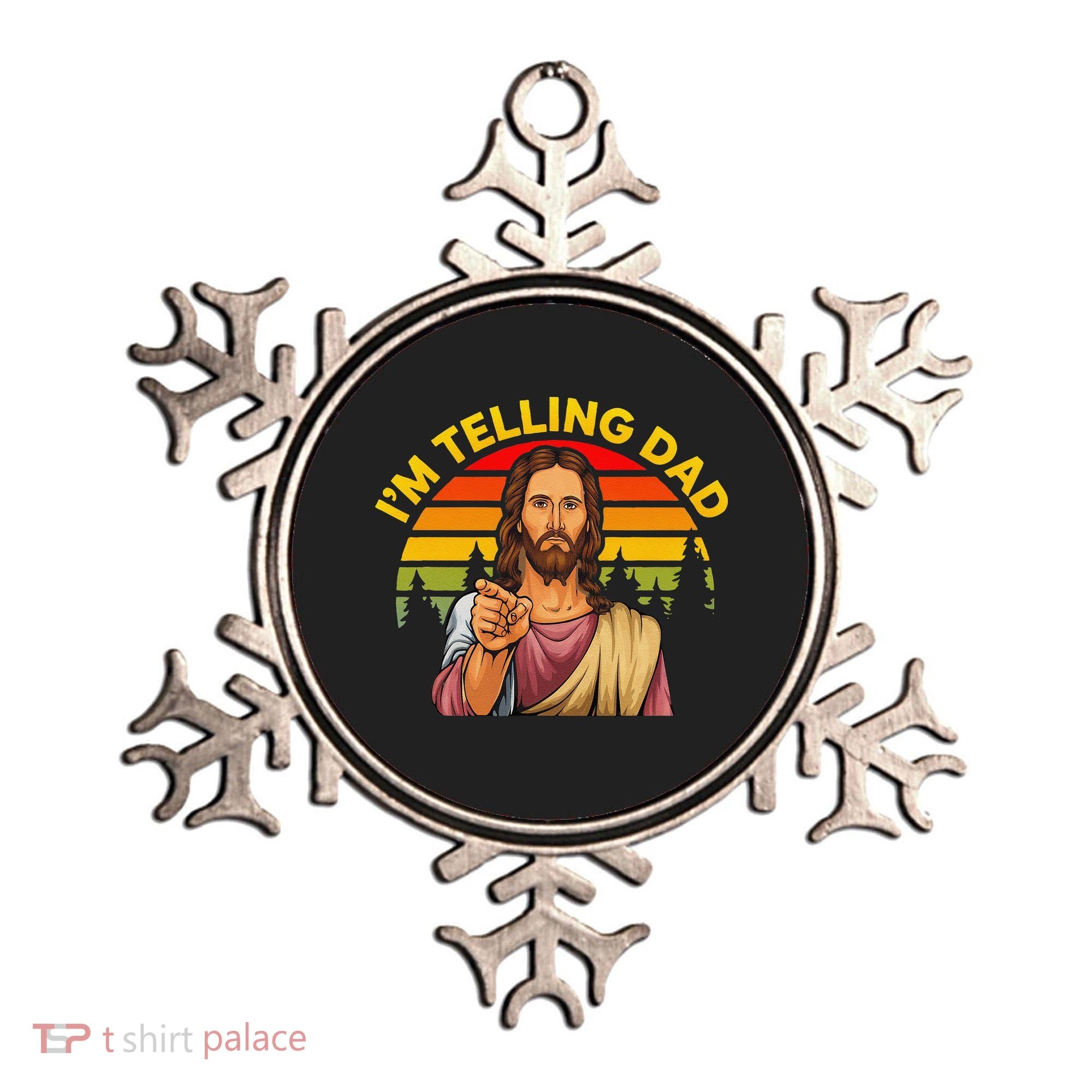 Funny IM Telling Dad Religious Christian Jesus Meme Ornament